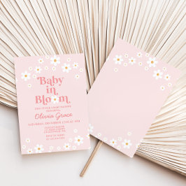Invitación de Baby Shower de Bebé en Flor Rosa Dai