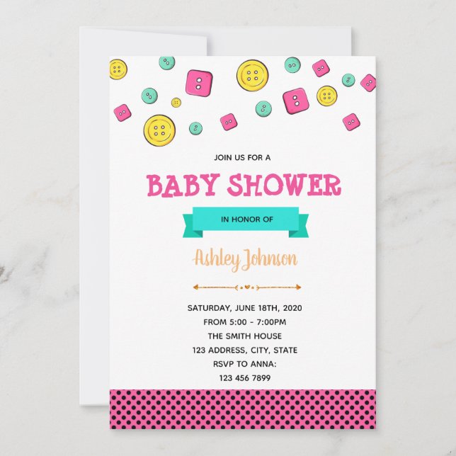Invitación de baby shower de bebé lindo como un bo (Anverso)