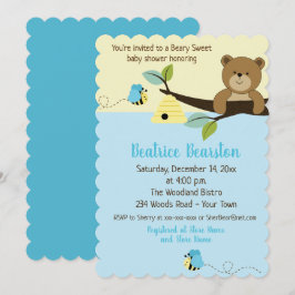 Invitación de Baby Shower de bebete de miel y niño