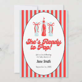Invitación de Baby Shower de Bebida de Soda Roja y