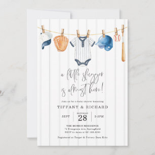 Invitación de Baby Shower de Béisbol