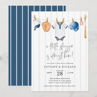Invitación de Baby Shower de Béisbol