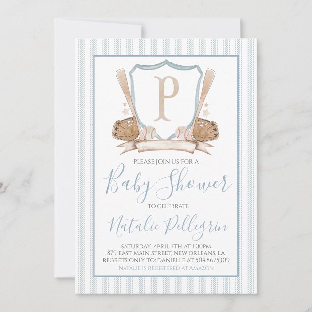 Invitación de Baby Shower de beisbol del sur de Pr (Subido por el creador)