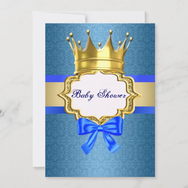 Invitación de Baby Shower de Blue Prince (Anverso)