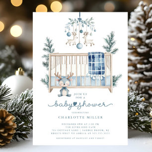 Invitación de Baby Shower de Bosque Invernal