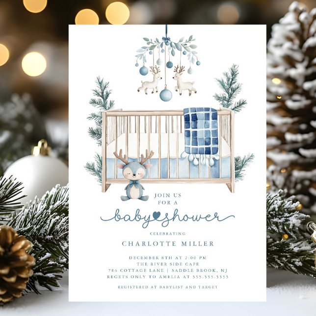 Invitación de Baby Shower de Bosque Invernal (Subido por el creador)