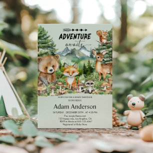 Invitación de Baby Shower de Bosque 'La Aventura E