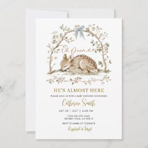 Invitación de Baby Shower de Bosque Oh Ciervo