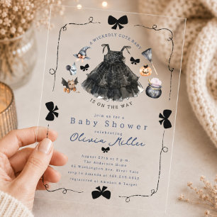 Invitación de Baby Shower de Bruja Dulcemente Malv
