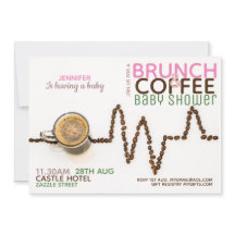 Invitación de Baby Shower de Brunch de CAFÉ Verde 