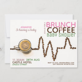 Invitación de Baby Shower de Brunch de CAFÉ Verde 