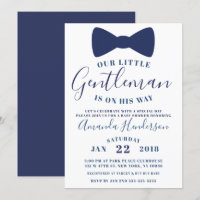 Invitación de Baby Shower de Caballero con Corbata