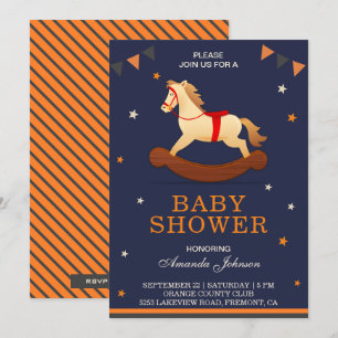 Invitación de Baby Shower de Caballo de Balanza Ad