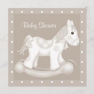 INVITACIÓN DE BABY SHOWER DE CABALLO DE ROCKING NE