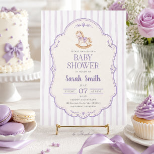 Invitación de Baby Shower de Caballo Mecedor