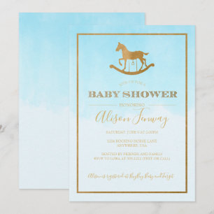 Invitación de Baby Shower de Caballo Mecedor
