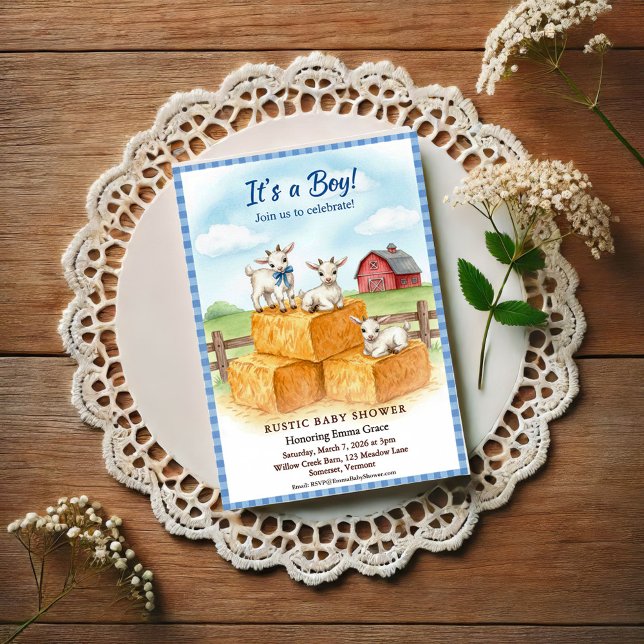 Invitación de Baby Shower de Cabras Dulces (Subido por el creador)