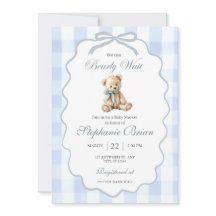 Invitación de Baby Shower de Cachorro Osito Editab