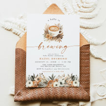 Invitación de Baby Shower de Café, Un Bebé Está en