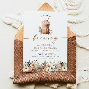 Invitación de Baby Shower de Café, Un Bebé Está en