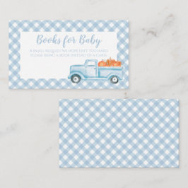 Invitación de baby shower de calabaza azul a cuadr