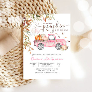 Invitación de Baby Shower de Calabaza de Otoño