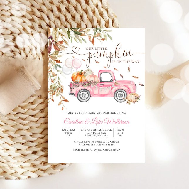 Invitación de Baby Shower de Calabaza de Otoño (Subido por el creador)