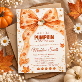 Invitación de Baby Shower de Calabaza de Otoño