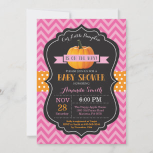 Invitación de Baby Shower de calabaza de otoño Che
