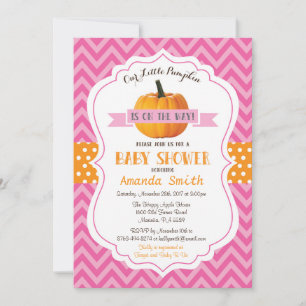 Invitación de Baby Shower de Calabaza de Otoño Che