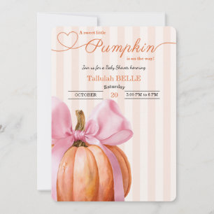 Invitación de Baby Shower de calabaza pequeña - Bo