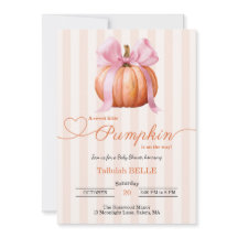 Invitación de Baby Shower de calabaza pequeña - Bo