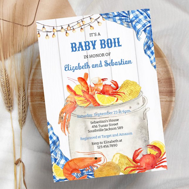 Invitación de baby shower de cangrejos de río herv (Subido por el creador)
