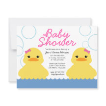 Invitación de BABY SHOWER de caucho ducky ducky TW