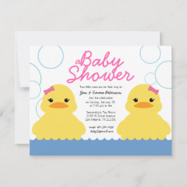 Invitación de BABY SHOWER de caucho ducky ducky TW