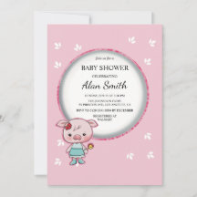 Invitación de Baby Shower de Cerdo Rosa Lindo