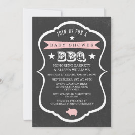 Invitación de Baby Shower de Chalkboard / Chica