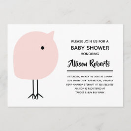 Invitación de Baby Shower de Chick moderno de medi