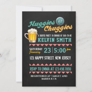 Invitación de Baby Shower de Chuggies y Huggies