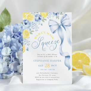 Invitación de Baby Shower de Citrus Azul