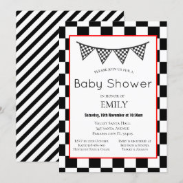 Invitación de Baby Shower de Coche de Carreras, Cu