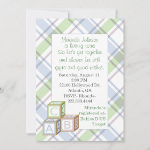 Invitación de Baby Shower de colocación