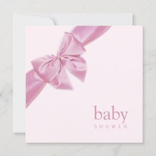 Invitación de Baby Shower de color rosa