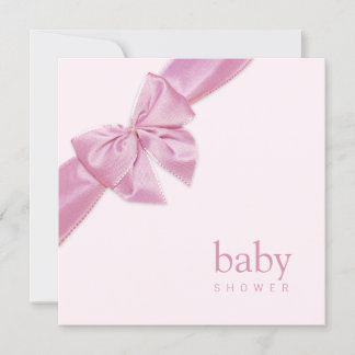 Invitación de Baby Shower de color rosa