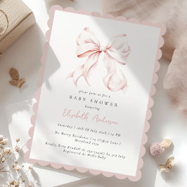 Invitación de Baby Shower de color rosa