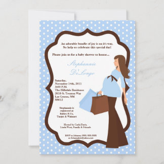Invitación de Baby Shower de compra de mamá de mod