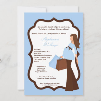 Invitación de Baby Shower de compra de mamá de mod