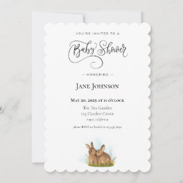 Invitación de Baby Shower de Conejito