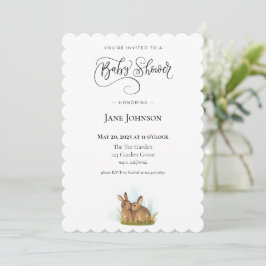 Invitación de Baby Shower de Conejito