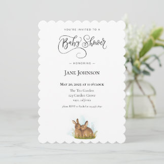 Invitación de Baby Shower de Conejito